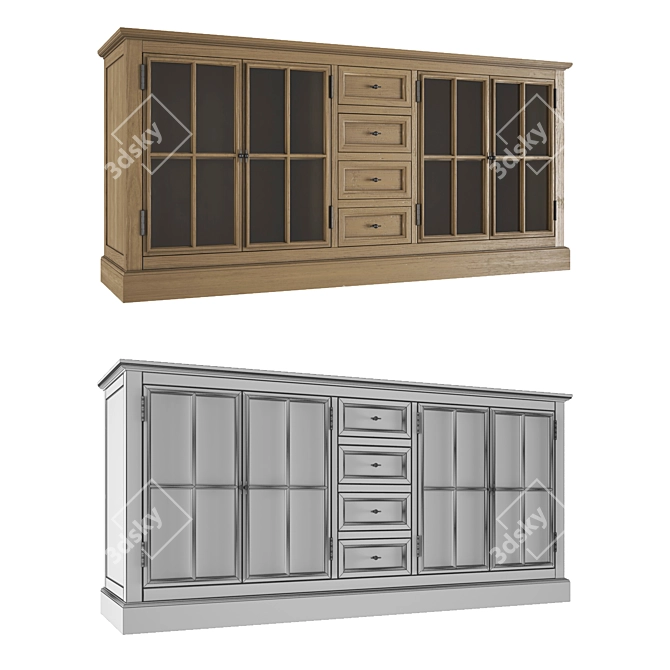 Stylish Hardware Dresser 3D model image 2