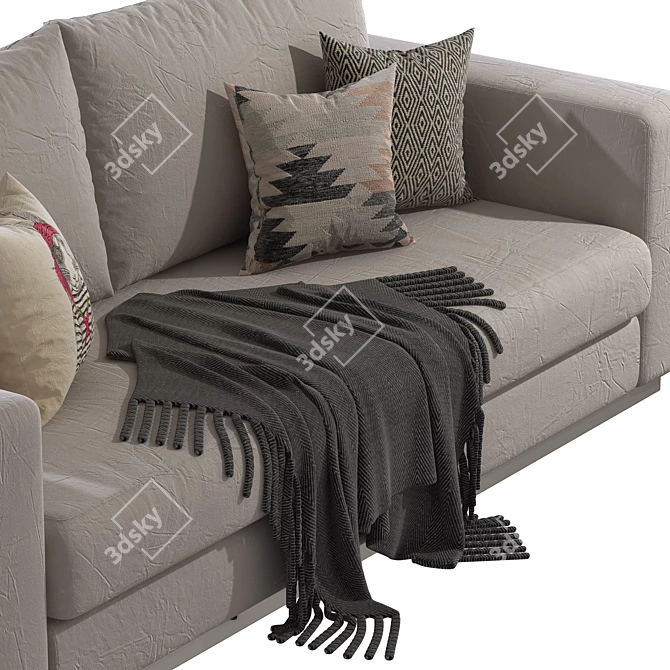 Elegant Reversi XL Sofa 3D model image 3