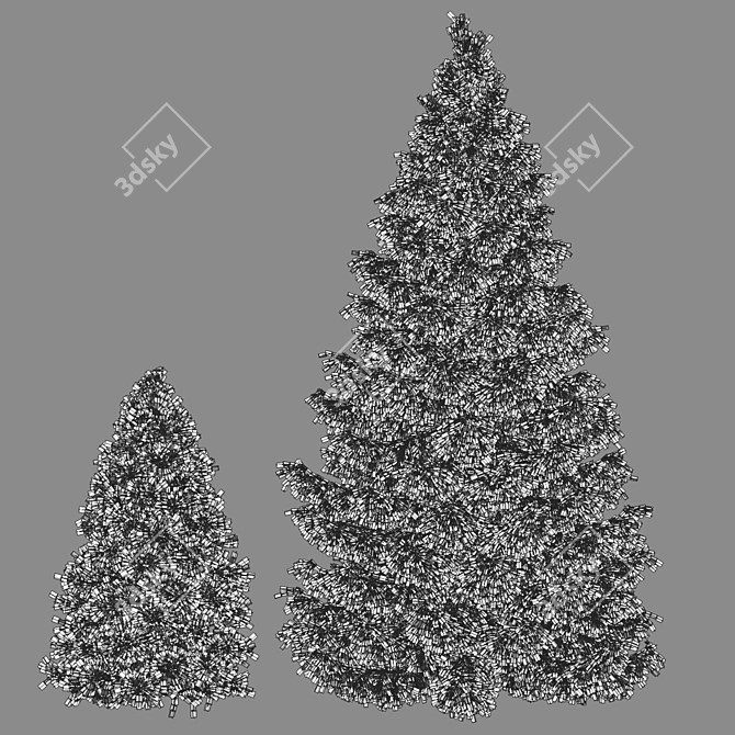 Premium Spruce Poles: Sturdy & Versatile 3D model image 3