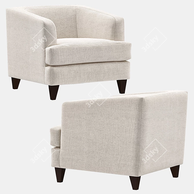 Luxury Taylor Lounge Chair Set 3D model image 3