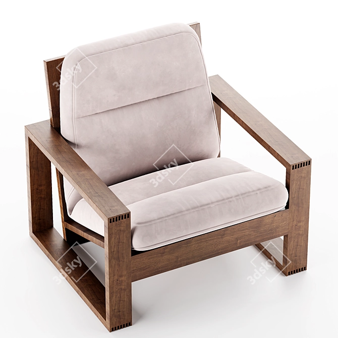 Elevate Armchair: A Breath of Comfort 3D model image 2