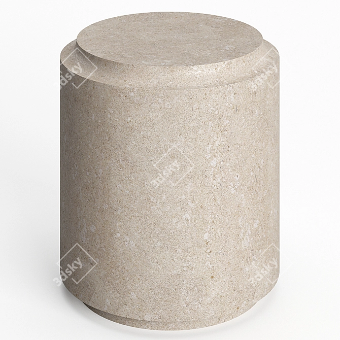 Atlas Limestone Pedestal 3D model image 1