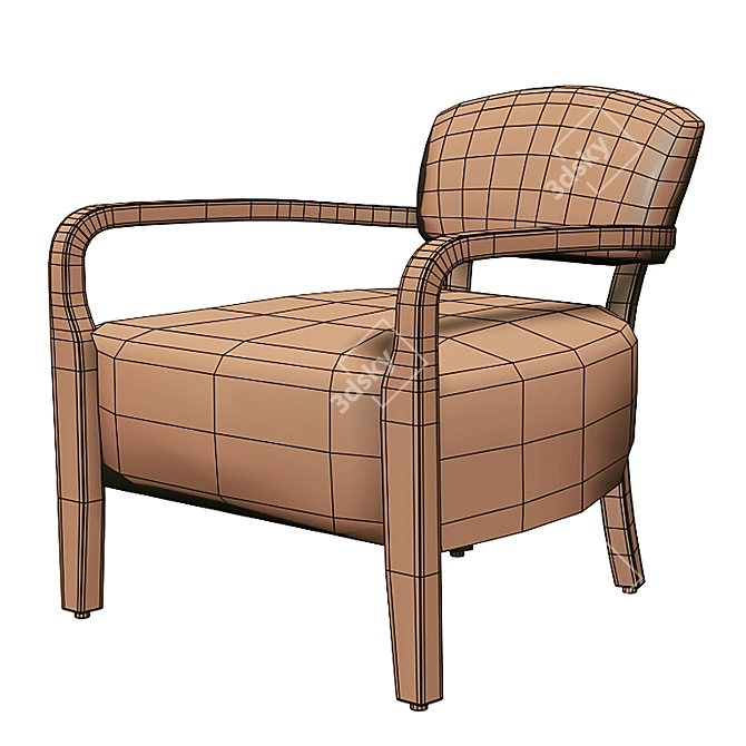 Title: Yeti Beige Cabana Chair - Stylish Comfort by Timothy Oulton 3D model image 5