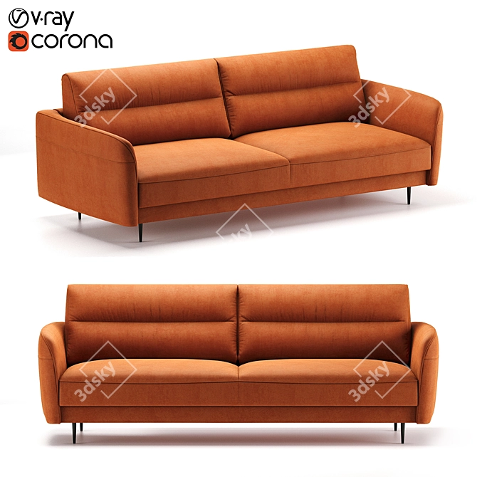 Ridan Barhat Ginger Sofa: Sleek Design, Superior Comfort 3D model image 1