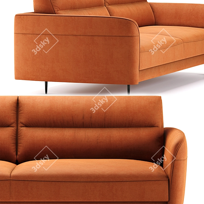 Ridan Barhat Ginger Sofa: Sleek Design, Superior Comfort 3D model image 3