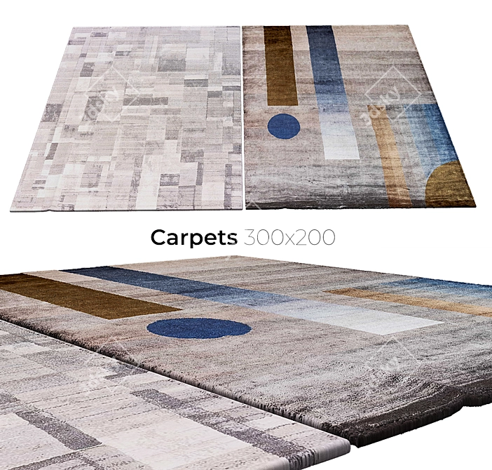 Flawlessly Crafted Carpets 3D model image 1