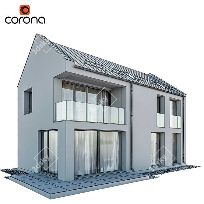 Modern House 06: Stunning 3D Architectural Model 3D model image 4