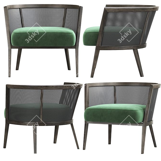 Modern 2015 Harvey Probber Lounge Chair 3D model image 4