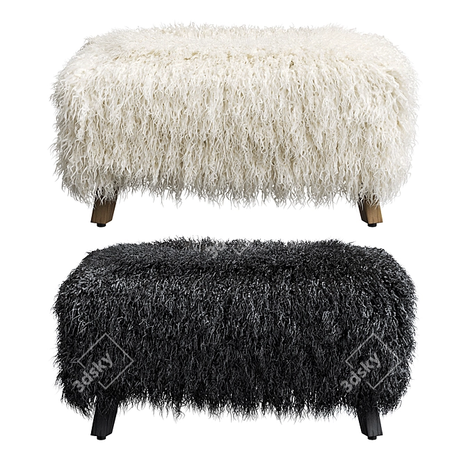 Yeti Cabana Footstool: Luxurious Comfort in Two Stunning Colors 3D model image 2