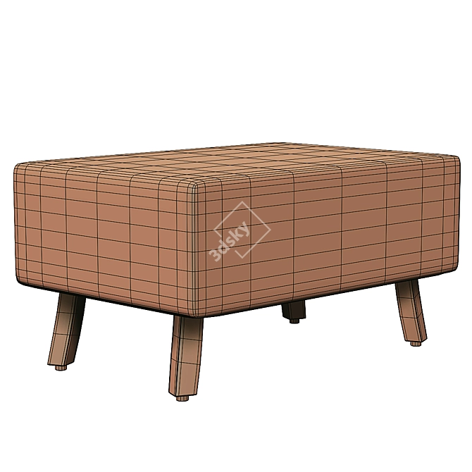 Yeti Cabana Footstool: Luxurious Comfort in Two Stunning Colors 3D model image 3