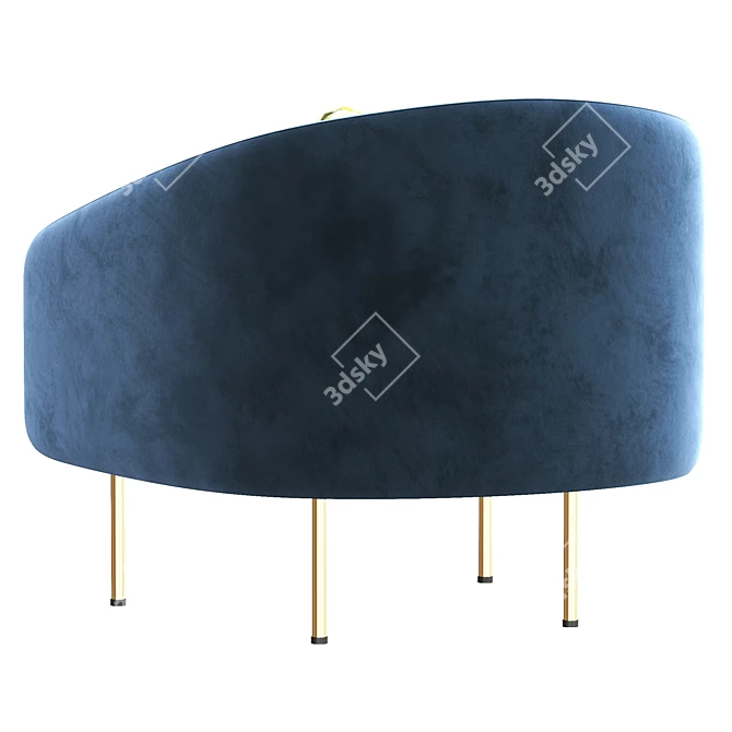 Modern Roma Lounge Chair: Elegant Design by Tacchini 3D model image 3