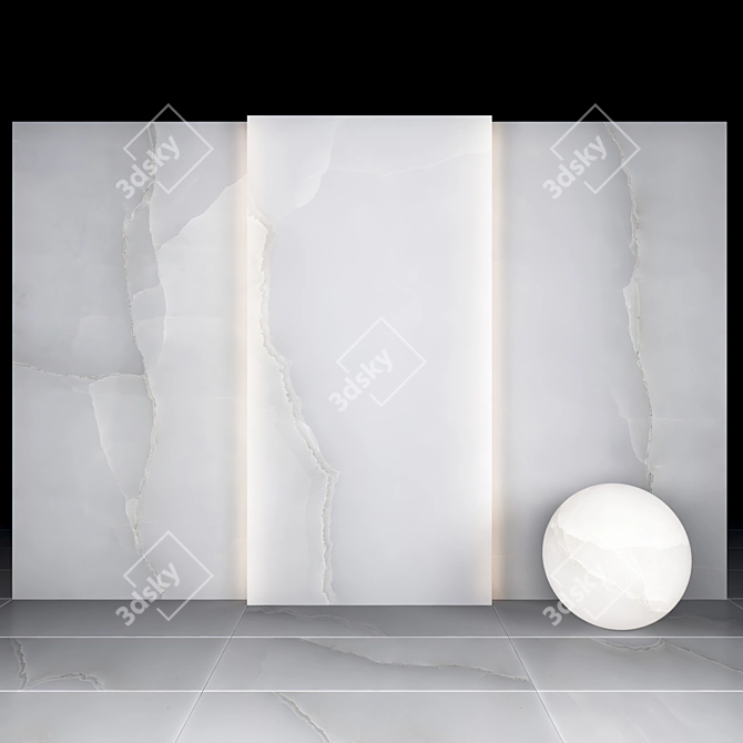 Luxury Light Onyx: Elegant and Versatile Onyx Texture 3D model image 1