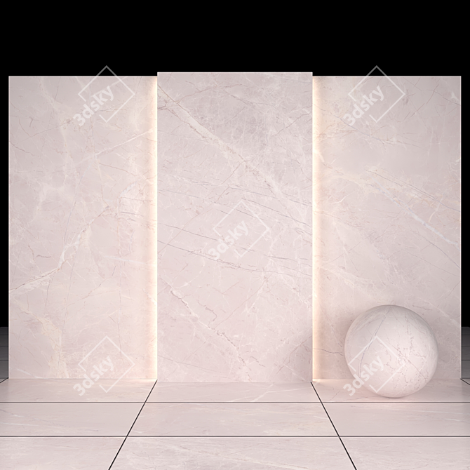 Modern Alanya Gray Marble: Versatile Texture & Stunning Design 3D model image 1