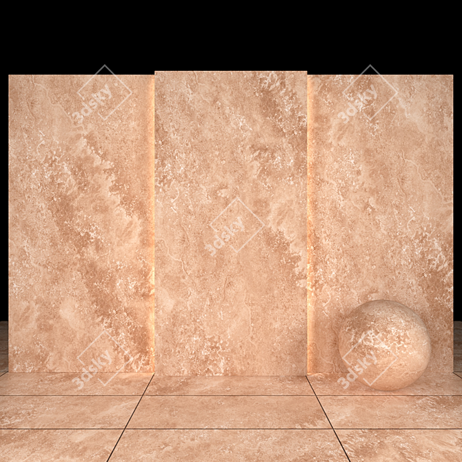 Bretton Stone: 7 Texture Slabs & Floor Tiles 3D model image 1