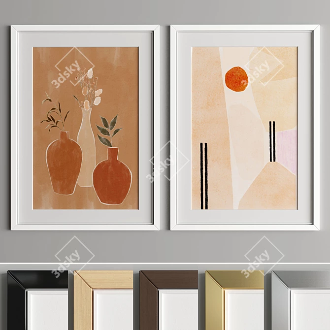 Elegant Art Frame Collection 3D model image 4