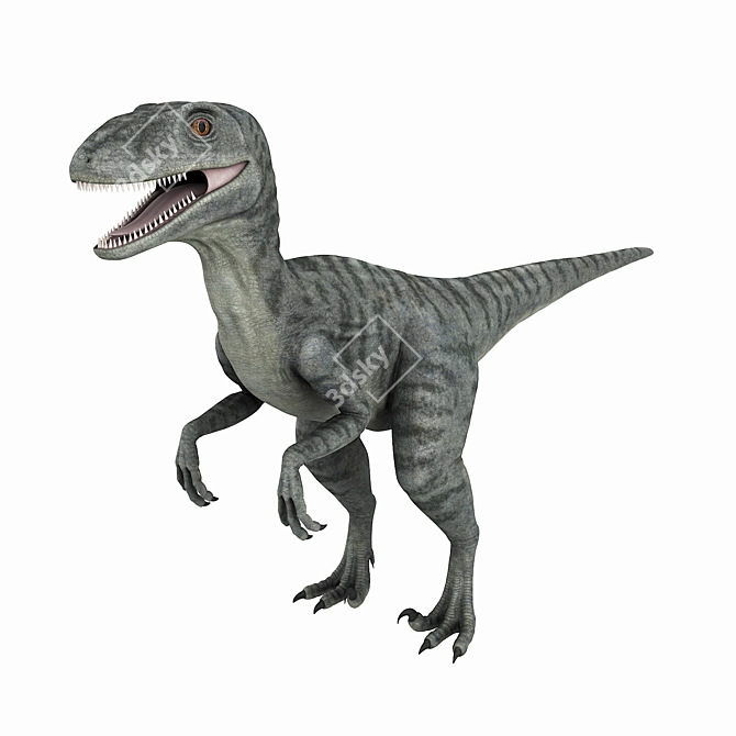 Sleek Raptor 3D Model - Perfect for Animation! 3D model image 1