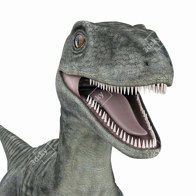 Sleek Raptor 3D Model - Perfect for Animation! 3D model image 3