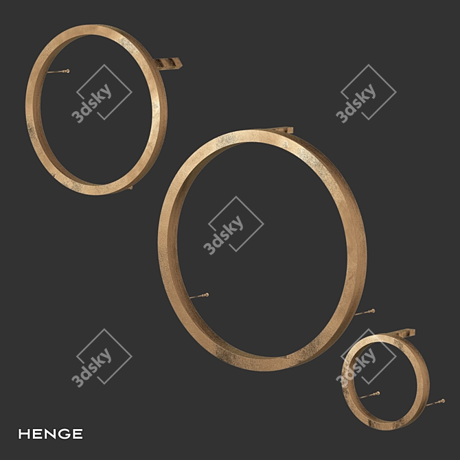 Henge Light Ring Wall Lamp 3D model image 1