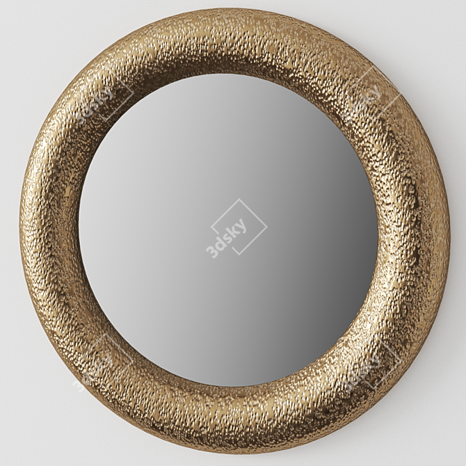 Modern Millennium Round Mirror 3D model image 1