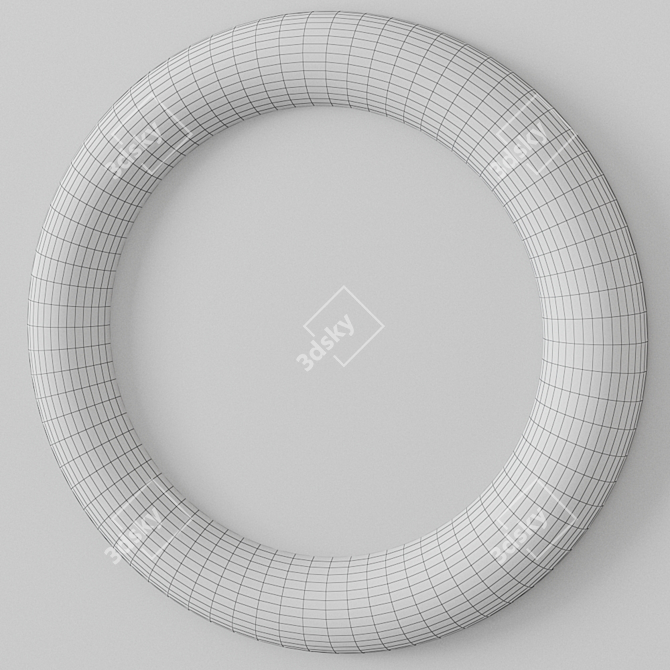 Modern Millennium Round Mirror 3D model image 3