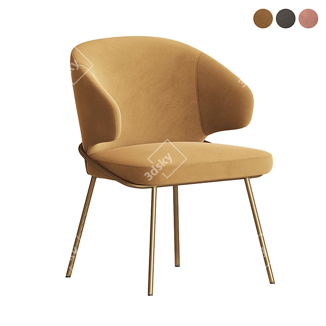 Elegant Eichholtz Kinley Dining Chairs 3D model image 3