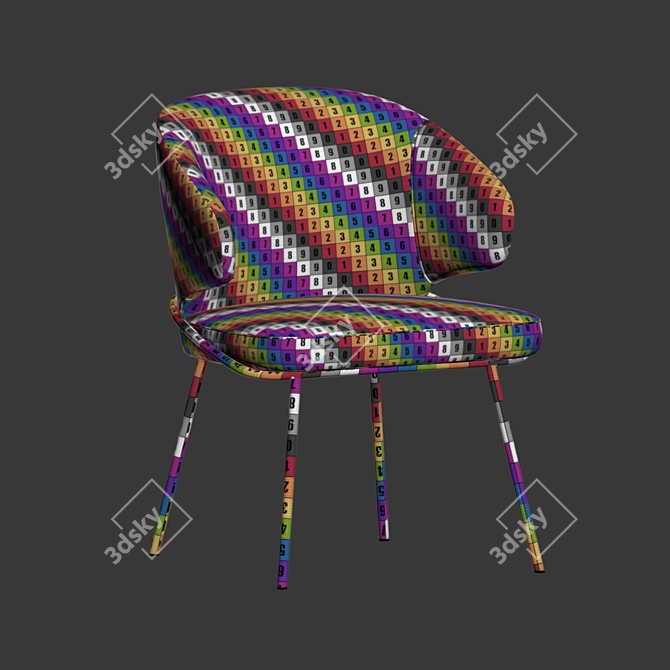 Elegant Eichholtz Kinley Dining Chairs 3D model image 5