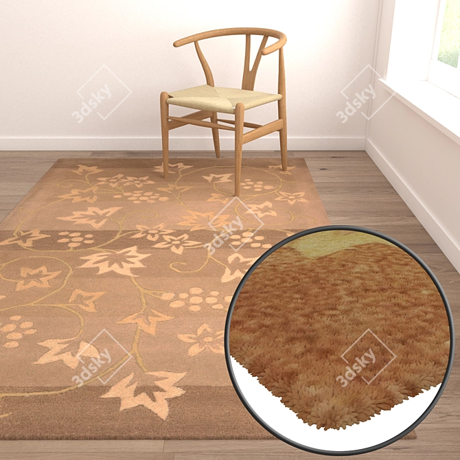 Luxury Carpet Set: High-Grade Textures, Multiple Variations 3D model image 5