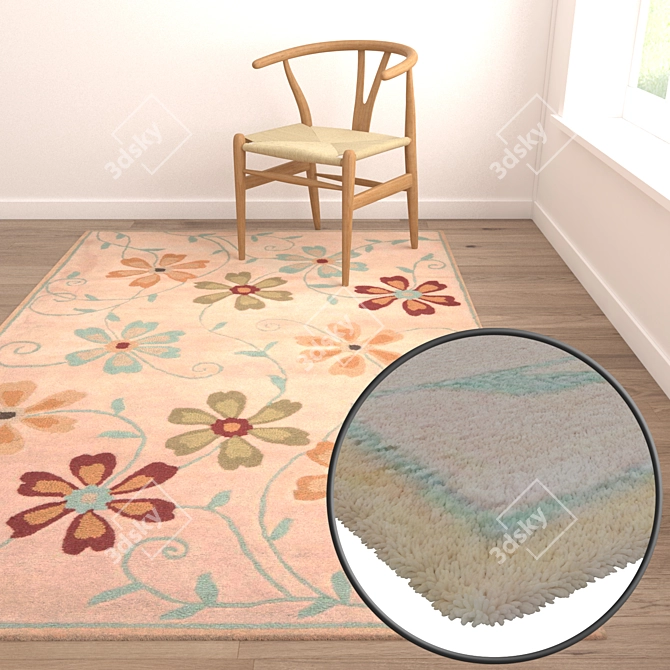 Luxury Carpet Set: High-Quality Textures 3D model image 5