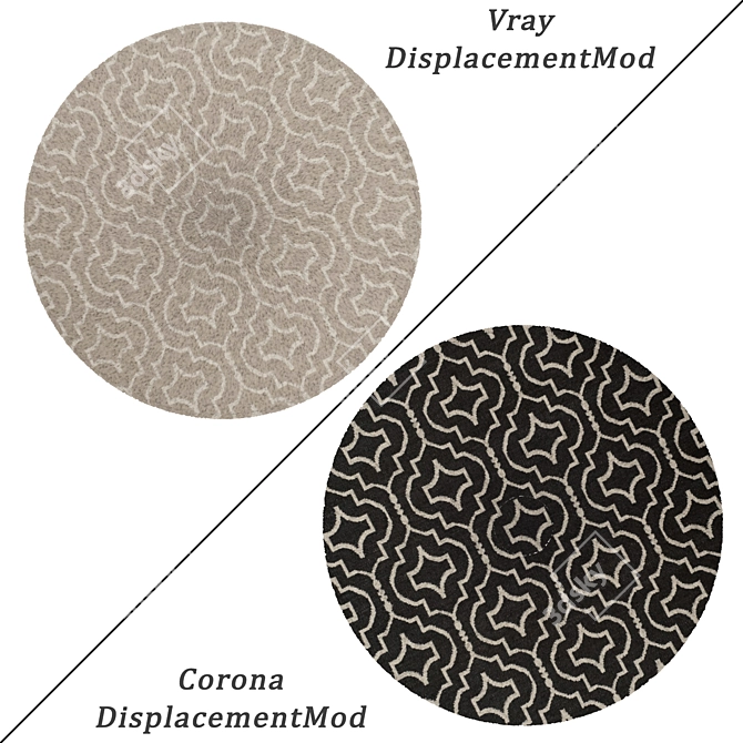 Round Carpets Set - Perfect for Diverse Perspectives 3D model image 2