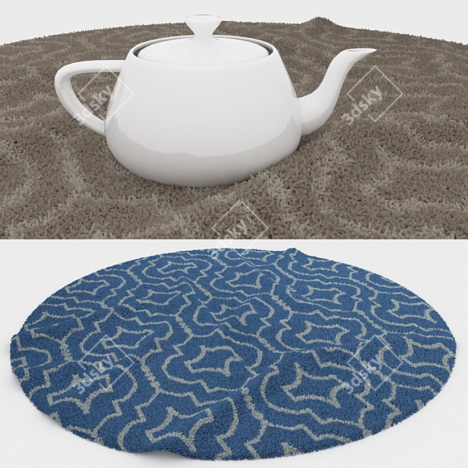 Round Carpets Set - Perfect for Diverse Perspectives 3D model image 3