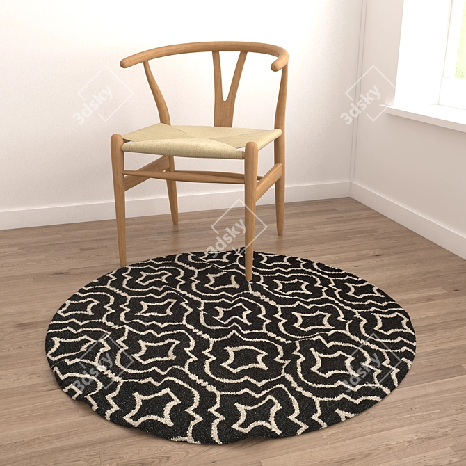 Round Carpets Set - Perfect for Diverse Perspectives 3D model image 4