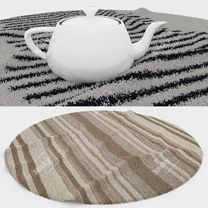 Versatile Round Carpets Set 3D model image 3