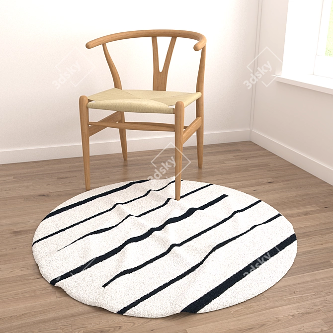 Versatile Round Carpets Set 3D model image 4