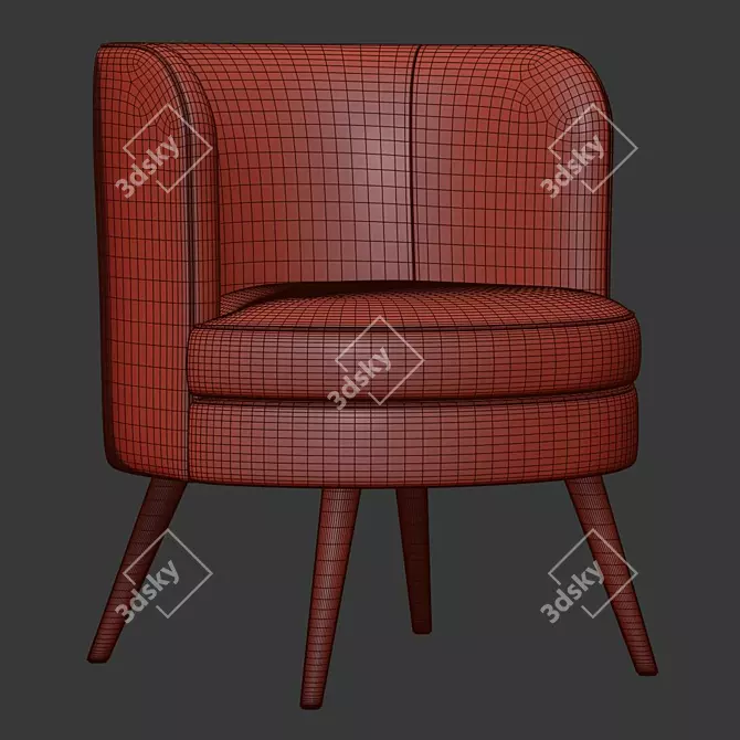 Beadle Accent Chair: Timeless Elegance 3D model image 5