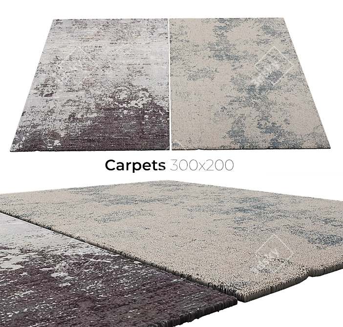Luxurious Velvet Collection: Stunning Carpets 3D model image 1