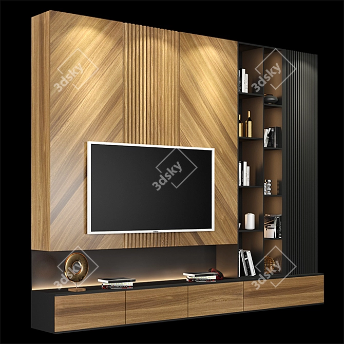 Modern TV Stand - Versatile Design 3D model image 2