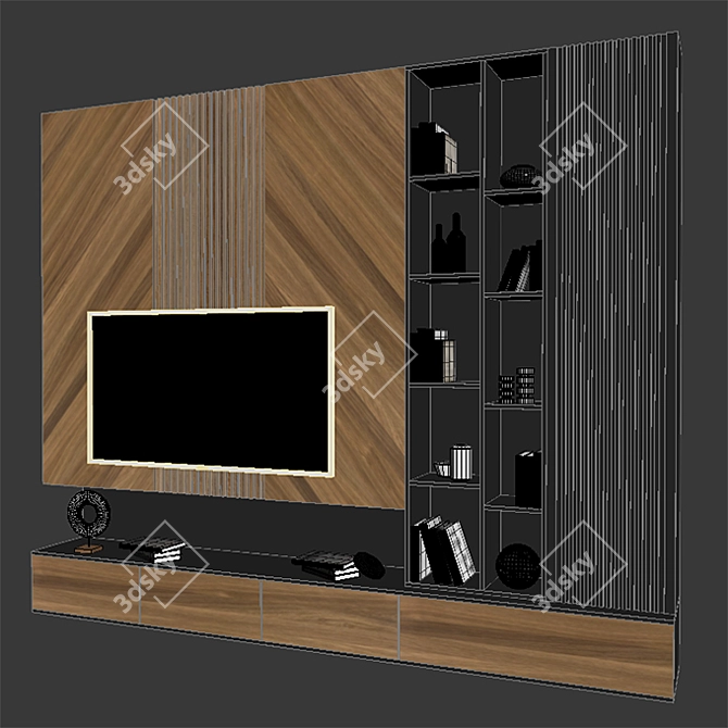 Modern TV Stand - Versatile Design 3D model image 3