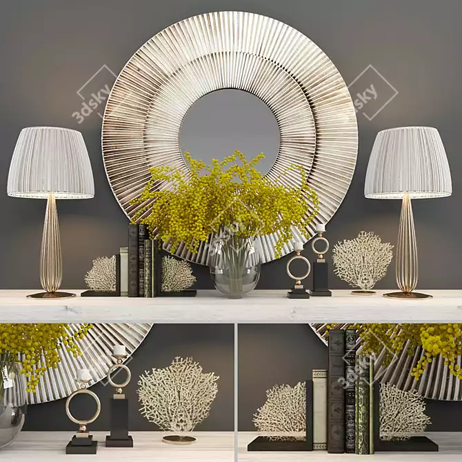 Elegant Home Decor Set 3D model image 1