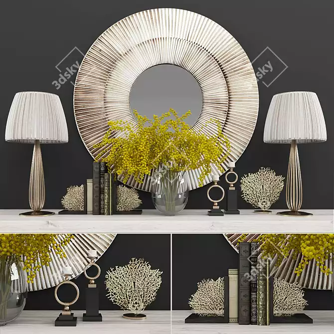 Elegant Home Decor Set 3D model image 4