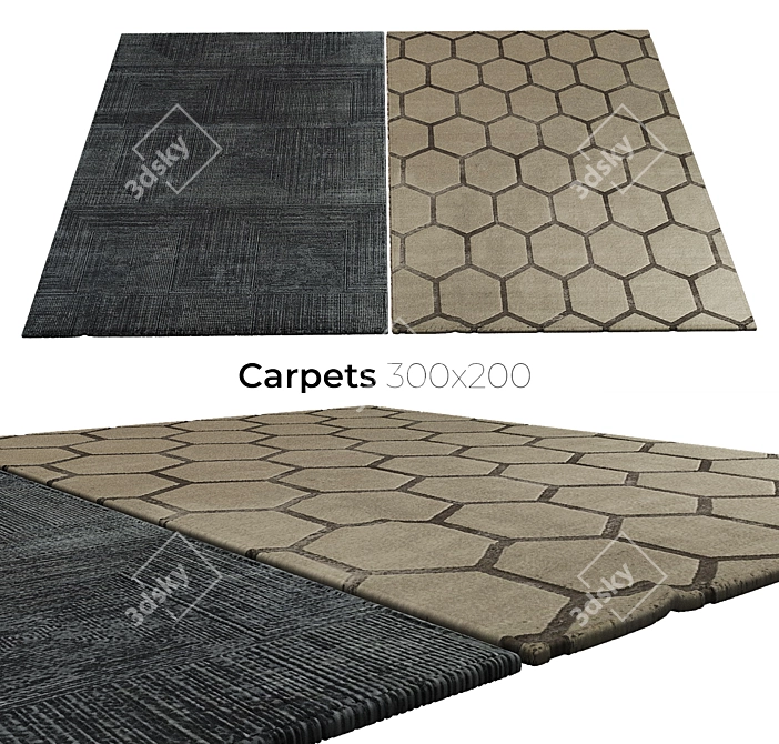 Plush Oasis Carpets 3D model image 1