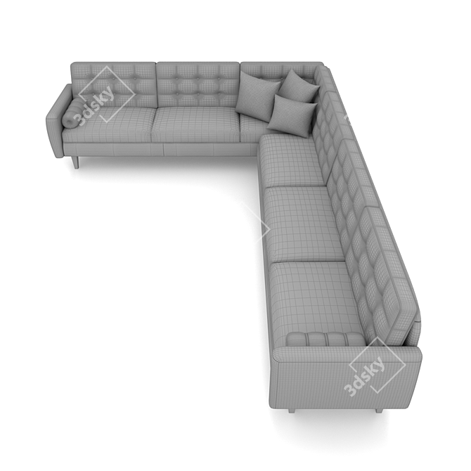 Modern Drake 3-Piece Sectional 3D model image 4