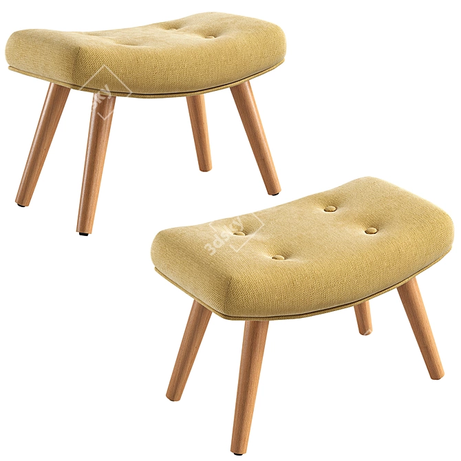 Modern Lido Stool: Perfect for Sofas 3D model image 1