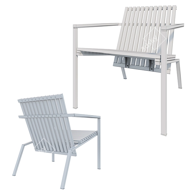 EGOE Axis Outdoor Chair 3D model image 5