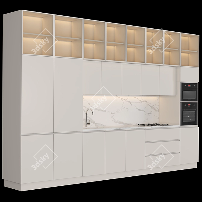 Sleek Kitchen 2015 3D model image 2