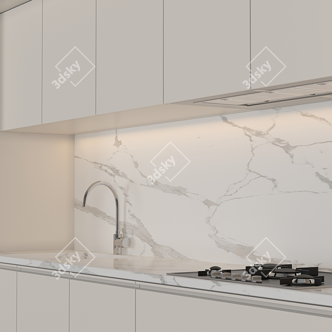 Sleek Kitchen 2015 3D model image 3