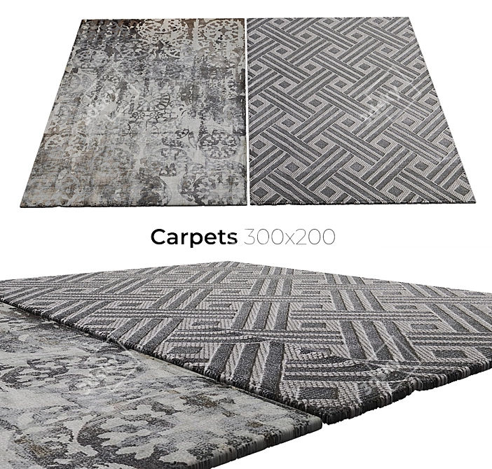 Polyblend Carpet: Luxurious and Durable 3D model image 1