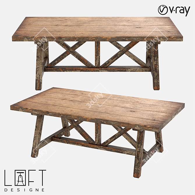 Stylish LoftDesigne Coffee Table 3D model image 1