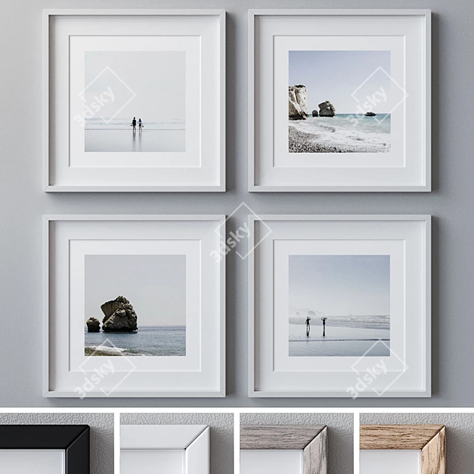 Versatile Photo Frames Set 3D model image 1