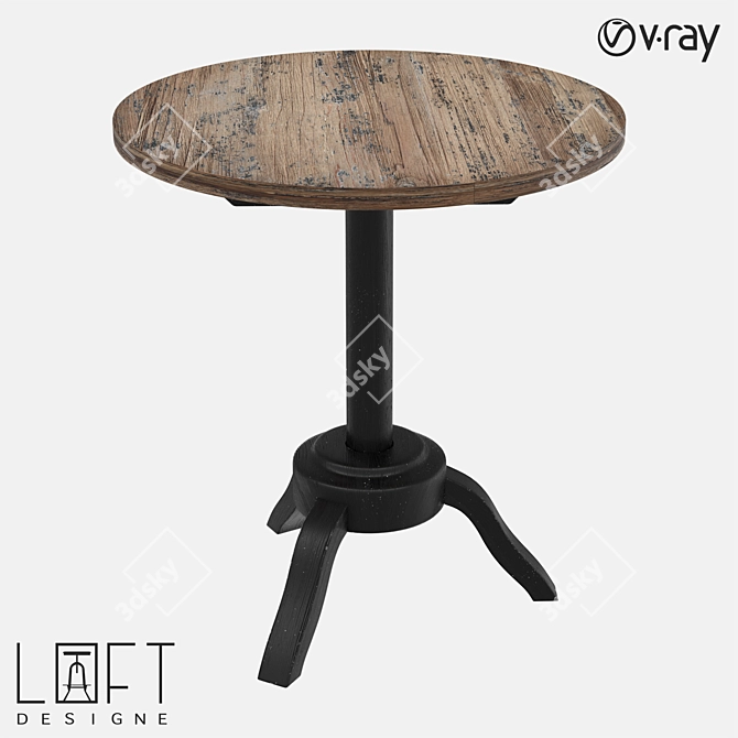 LoftDesigne 60956: Stylish Wood Coffee Table 3D model image 1