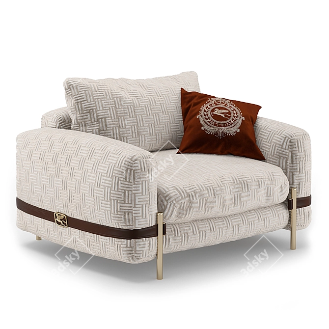 Etro Madras Armchair: Elegant Home Interiors 3D model image 2